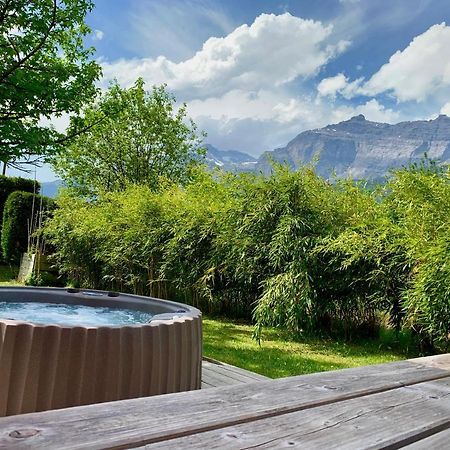 Appartement Avec Jacuzzi Dans Chalet Prive, Grande Terrasse, Parking Gratuit Les Houches Exterior foto